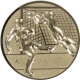 Bronze embossed aluminum emblem 50mm - Goal shot 3D