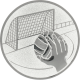 Emblème en aluminium gaufré argent 25mm - Handball neutre