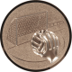 Aluemblem geprägt bronze 25mm - Handball neutral 3D