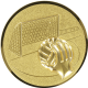 Aluemblem geprägt gold 50mm - Handball neutral 3D