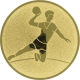 Alu emblem embossed gold 25mm - handball men