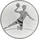 Aluemblem geprägt silber 25mm - Handball Herren