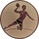 Aluminum emblem embossed bronze 25mm - Handball men