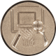 Aluminum emblem embossed bronze 50mm - basketball hoop 3D