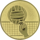 Gold embossed aluminum emblem 50mm - Volleyball neutral