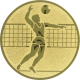 Alu emblem embossed gold 25mm - volleyball men