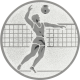 Emblème en aluminium gaufré argent 25mm - Volleyball hommes