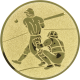 Alu emblem embossed gold 25mm - baseball batting