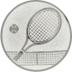 Emblème en aluminium gaufré argent 25mm - Tennis neutre