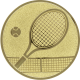 Gold embossed aluminum emblem 50mm - Tennis neutral