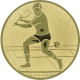 Alu emblem embossed gold 25mm - tennis men