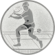 Aluminium emblem embossed silver 25mm - tennis men