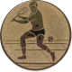 Aluminum emblem embossed bronze 25mm - tennis men