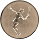Emblème en aluminium gaufré bronze 50mm - Tennis Femme 3D