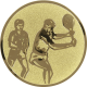 Alu emblem embossed gold 25mm - tennis men doubles