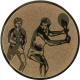 Emblème en aluminium gaufré bronze 25mm - Tennis hommes double