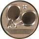 Aluemblem geprägt bronze 25mm - Tischtennisschläger 3D