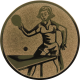 Aluemblem geprägt bronze 25mm - Tischtennis Damen