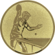 Alu emblem embossed gold 25mm - table tennis men