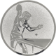 Emblème en aluminium gaufré argent 25mm - Tennis de table hommes