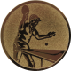 Emblème en aluminium gaufré bronze 25mm - Tennis de table hommes