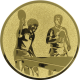 Aluemblem geprägt gold 25mm - Tischtennis Doppel Herren