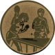 Alu emblem embossed bronze 25mm - table tennis mixed