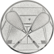 Emblème en aluminium gaufré argent 25mm - Squash