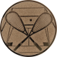 Aluminum emblem embossed bronze 25mm - Squash