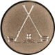 Aluminum emblem embossed bronze 50mm - golf club 3D