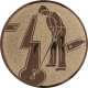 Emblème en aluminium gaufré bronze 25mm - Minigolf hommes