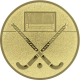Alu emblem embossed gold 25mm - Hockey