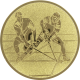 Alu emblem embossed gold 25mm - Indoor field hockey