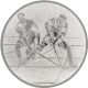 Emblème en aluminium gaufré argent 25mm - Indoor Hockey