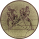 Aluemblem geprägt bronze 50mm - Indoor Hockey