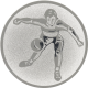 Alu emblem embossed silver 25mm - fistball