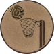 Alu emblem embossed bronze 50mm - Basket ball modern