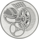 Alu emblem embossed silver 25mm - motorsport neutral