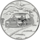 Aluemblem geprägt silber 25mm - Tourenwagen