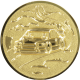 Alu emblem embossed gold 25mm - Touring car 3D