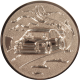 Emblème en aluminium gaufré bronze 25mm - Voiture de tourisme 3D