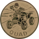 Emblème en aluminium gaufré bronze 25mm - Quad