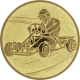 Gold embossed aluminum emblem 25mm - Go-Kart old