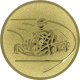 Alu emblem embossed gold 25mm - Go-kart modern