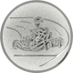 Silver embossed aluminum emblem 25mm - Go-Kart modern