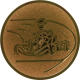 Embossed bronze aluminum emblem 25mm - Go-Kart modern