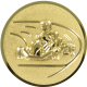 Alu emblem embossed gold 25mm - Go-Kart 3D