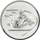 Emblème en aluminium gaufré argent 25mm - Go-Kart 3D