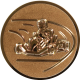 Emblème en aluminium gaufré bronze 25mm - Go-Kart 3D