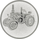Aluemblem geprägt silber 50mm - Oldtimer Traktor